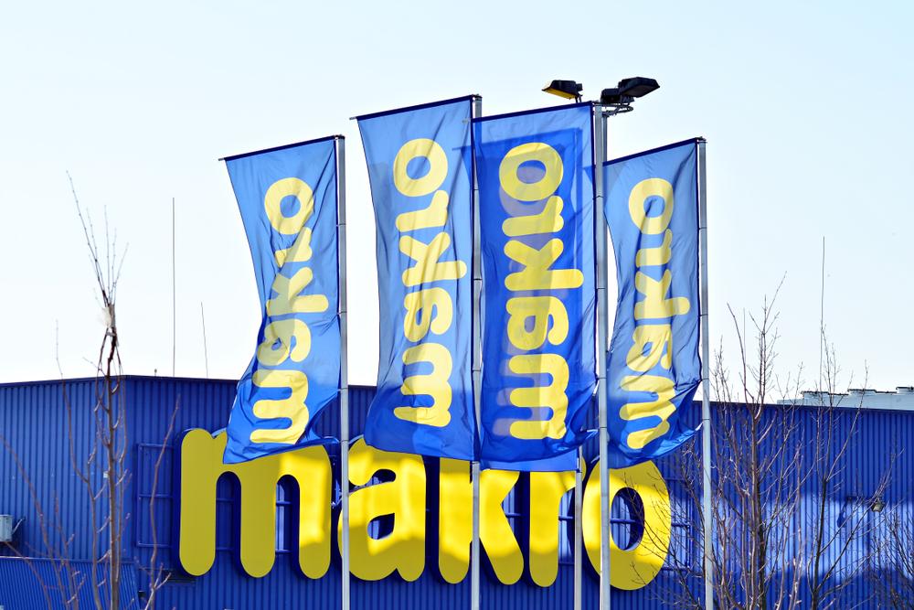 Makro site met vlaggen