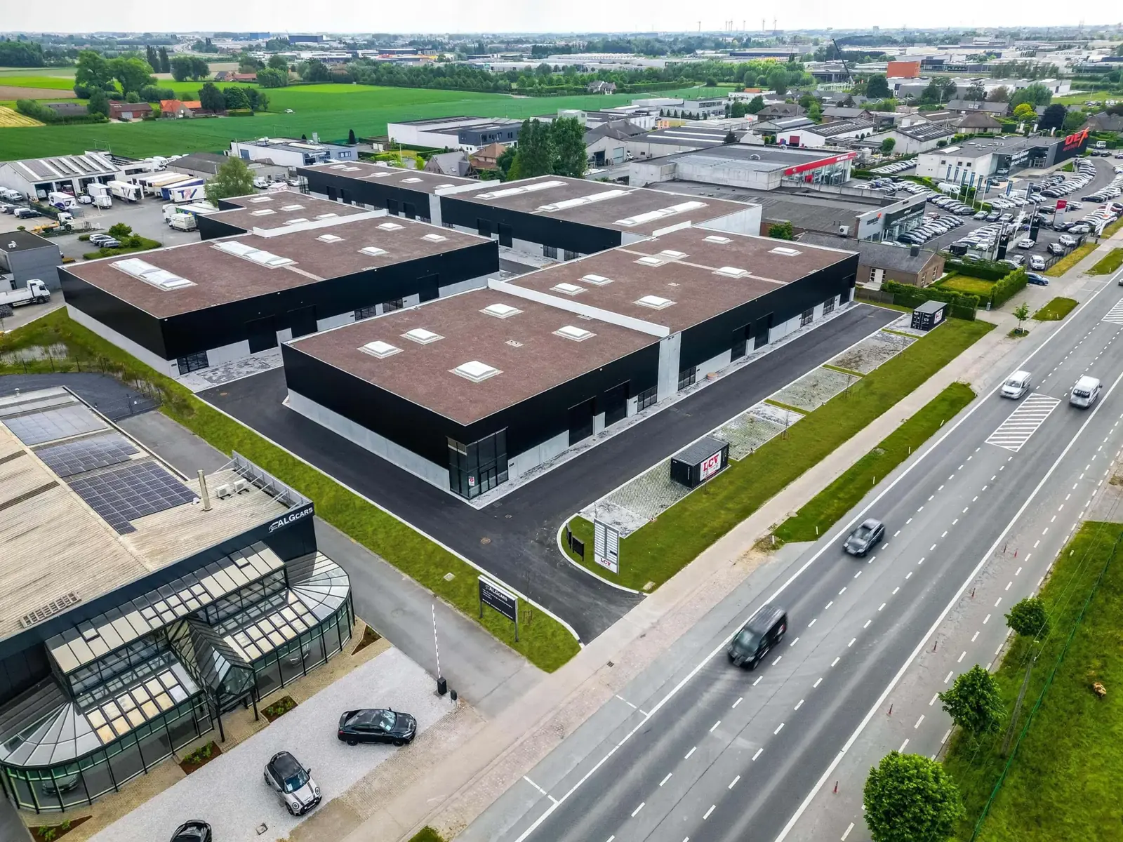 Drone image of the project - aerial overview image.
